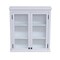 Alaterre Furniture Dorset 27"W x 29"H Wall Mounted Bath Storage Cabinet with Glass Cabinet Doors ANVA73WH - alternate 1